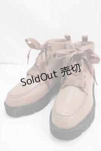 axes femme / レースアップショートブーツ L モカ Y-25-02-27-048-AX-SH-SZ-ZY