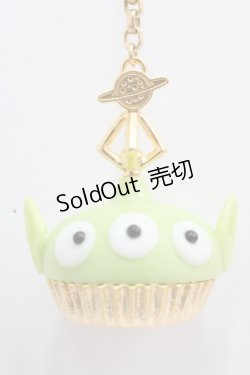 画像1: Q-pot. / リトル・グリーン・メン/プチケーキネックレス  グリーン Y-25-02-27-051-QP-AC-SZ-ZY