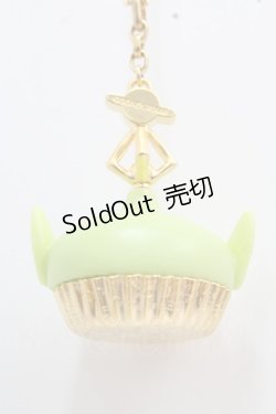 画像2: Q-pot. / リトル・グリーン・メン/プチケーキネックレス  グリーン Y-25-02-27-051-QP-AC-SZ-ZY