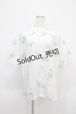 画像1: AXES-X / クリームソーダPT半袖シャツ  白 Y-25-02-27-054-AX-BL-SZ-ZY