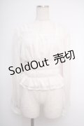 axes femme POETIQUE / シアーギャザーブラウス M 生成り Y-25-02-27-059-AX-BL-SZ-ZI