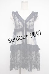 axes femme / 薔薇レースジレ M 紺 Y-25-02-27-060-AX-TO-SZ-ZI