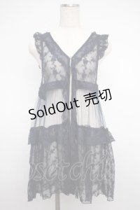 axes femme / 薔薇レースジレ M 紺 Y-25-02-27-060-AX-TO-SZ-ZI