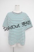 Candy Stripper / ボーダーTシャツ  ミント Y-25-02-27-071-PU-TO-SZ-ZY