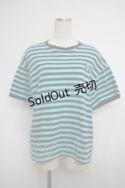 画像1: Candy Stripper / ボーダーTシャツ  ミント Y-25-02-27-071-PU-TO-SZ-ZY