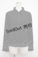 axes femme / 前レースブラウス風カットプルオーバー M 黒 Y-25-02-27-077-AX-TO-SZ-ZY