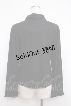 画像2: axes femme / 前レースブラウス風カットプルオーバー M 黒 Y-25-02-27-077-AX-TO-SZ-ZY