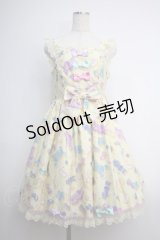 Angelic Pretty / Jelly Candy Toysハートジャンパースカート  イエロー Y-25-02-27-086-AP-OP-SZ-ZY