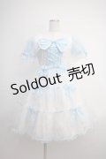 Angelic Pretty / Puffギンガムワンピース  シロ×サックス Y-25-02-27-092-AP-OP-SZ-ZY