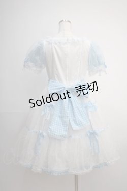 画像2: Angelic Pretty / Puffギンガムワンピース  シロ×サックス Y-25-02-27-092-AP-OP-SZ-ZY