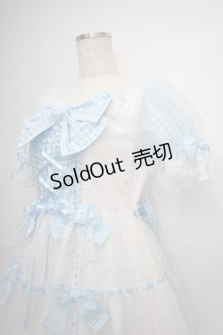画像3: Angelic Pretty / Puffギンガムワンピース  シロ×サックス Y-25-02-27-092-AP-OP-SZ-ZY