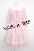 Angelic Pretty / Lovelyチェックワンピース  赤 Y-25-02-27-098-AP-OP-AS-ZY