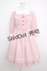 Angelic Pretty / Lovelyチェックワンピース  赤 Y-25-02-27-098-AP-OP-AS-ZY