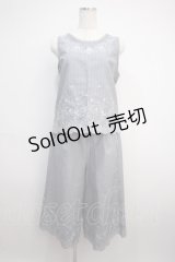 axes femme / ストライプ刺繍入りセットアップ M 青 Y-25-02-27-105-AX-OP-SZ-ZY
