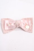 Leur Getter / パール付シフォンリボンバレッタ  ピンク Y-25-02-27-011-LU-ZA-SZ-ZY