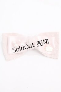 Leur Getter / パール付シフォンリボンバレッタ  ピンク Y-25-02-27-011-LU-ZA-SZ-ZT422-F003