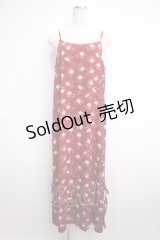 axes femme / ローズptキャミワンピース M ワイン Y-25-02-27-106-AX-OP-SZ-ZI