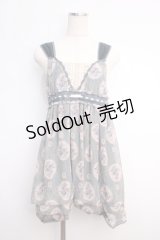 axes femme / ローズミラー柄チェーンチュニック  グリーン Y-25-02-27-109-AX-TO-SZ-ZY