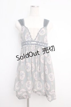 画像1: axes femme / ローズミラー柄チェーンチュニック  グリーン Y-25-02-27-109-AX-TO-SZ-ZY