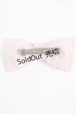 画像2: Leur Getter / パール付シフォンリボンバレッタ  ピンク Y-25-02-27-011-LU-ZA-SZ-ZT422-F003