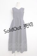 axes femme / 後ろリボンコットンレースワンピース L 紺 Y-25-02-27-113-AX-OP-SZ-ZI