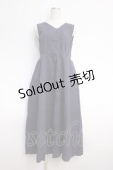 axes femme / 後ろリボンコットンレースワンピース L 紺 Y-25-02-27-113-AX-OP-SZ-ZI