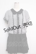 axes femme / ストライプ切替オールインワン M グレー Y-25-02-27-116-AX-OP-SZ-ZI