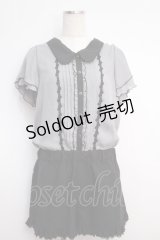axes femme / ストライプ切替オールインワン M グレー Y-25-02-27-116-AX-OP-SZ-ZI