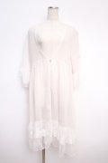 axes femme / シアー×チュールレースガウン F 生成り Y-25-02-27-120-AX-TO-SZ-ZI