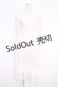 axes femme / シアー×チュールレースガウン F 生成り Y-25-02-27-120-AX-TO-SZ-ZI