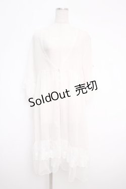 画像1: axes femme / シアー×チュールレースガウン F 生成り Y-25-02-27-120-AX-TO-SZ-ZI