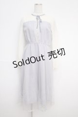axes femme POETIQUE / チュールデザインワンピース  ラベンダー Y-25-02-27-122-AX-OP-SZ-ZS