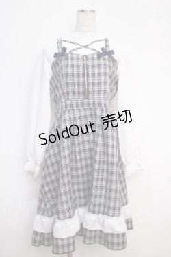 画像1: axes femme / チェック柄ドッキングワンピース   Y-25-02-27-127-AX-OP-SZ-ZY