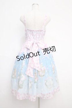 画像2: axes femme kawaii / ブルーミングガーデンジャンパースカート  サックス Y-25-02-27-128-AX-OP-SZ-ZY