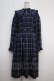 画像1: Maison de minette / Big collar plaid dress  ネイビー Y-25-02-27-129-LO-OP-SZ-ZT439 (1)