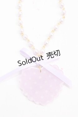 画像2: Angelic Pretty / DotスカラップHeartネックレス  ラベンダー Y-25-02-27-014-AP-AC-SZ-ZY