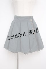 axes femme / 釦デザインプリーツキュロット  グリーン Y-25-02-27-140-AX-SK-SZ-ZY