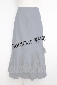 axes femme / クルミ釦付デニムスカート  デニム Y-25-02-27-158-AX-SK-SZ-ZY