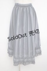 axes femme / マルチストライプイレヘムスカート M 紺 Y-25-02-27-164-AX-SK-SZ-ZY