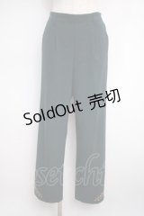 axes femme / 花刺繍ストレートカットパンツ M グリーン Y-25-02-27-166-AX-PA-SZ-ZY