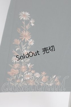 画像3: axes femme / 花刺繍ストレートカットパンツ M グリーン Y-25-02-27-166-AX-PA-SZ-ZY