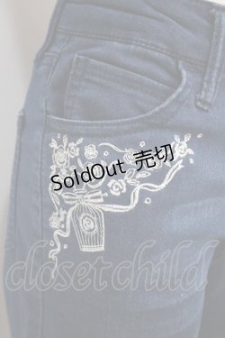 画像3: 【SALE】axes femme / 香水×バラ刺繍デニムパギンス M インディゴ Y-25-02-27-167-AX-PA-SZ-ZT220