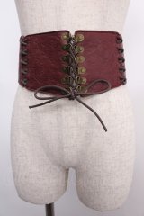 axes femme / フェイクレザーベルト  ワイン Y-25-02-27-019-AX-ZA-AS-ZY