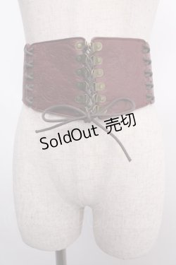 画像1: axes femme / フェイクレザーベルト  ワイン Y-25-02-27-019-AX-ZA-AS-ZY