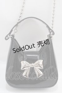 axes femme / リボンモチーフミニショルダー  黒 Y-25-02-27-028-AX-BG-AS-ZT-K020