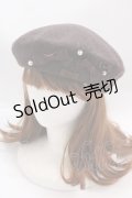 m petit by misako / ベレー帽 57.5cm 中茶 Y-25-02-27-034-LO-AC-SZ-ZT