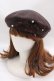 画像1: m petit by misako / ベレー帽 57.5cm 中茶 Y-25-02-27-034-LO-AC-SZ-ZT (1)