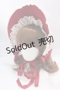 ALICE and the PIRATES / ロザリーリボンボンネット  エンジ×ホワイト Y-25-02-27-003-PA-AC-SZ-ZY