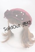 m petit by misako / AMリボンBベレー 57.5cm 濃赤 Y-25-02-27-035-LO-AC-SZ-ZT