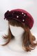 画像1: m petit by misako / AMリボンBベレー 57.5cm 濃赤 Y-25-02-27-035-LO-AC-SZ-ZT (1)